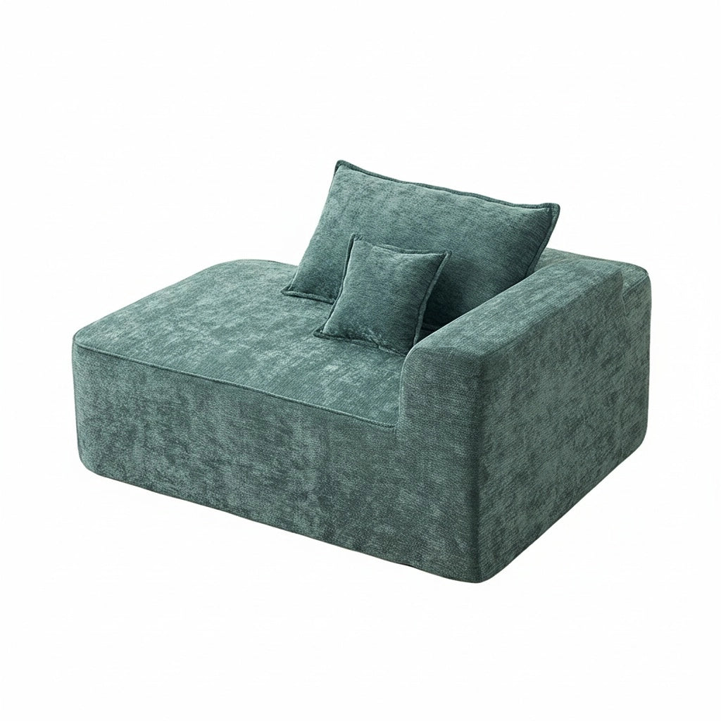 Chaise longue confortable - Xylo - Cuscini e tasche laterali, verde