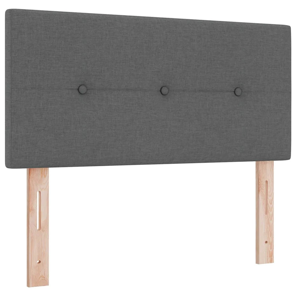 Letto a Sorgente LED Grigio scuro 100 x 200 cm Tessuto 3342416