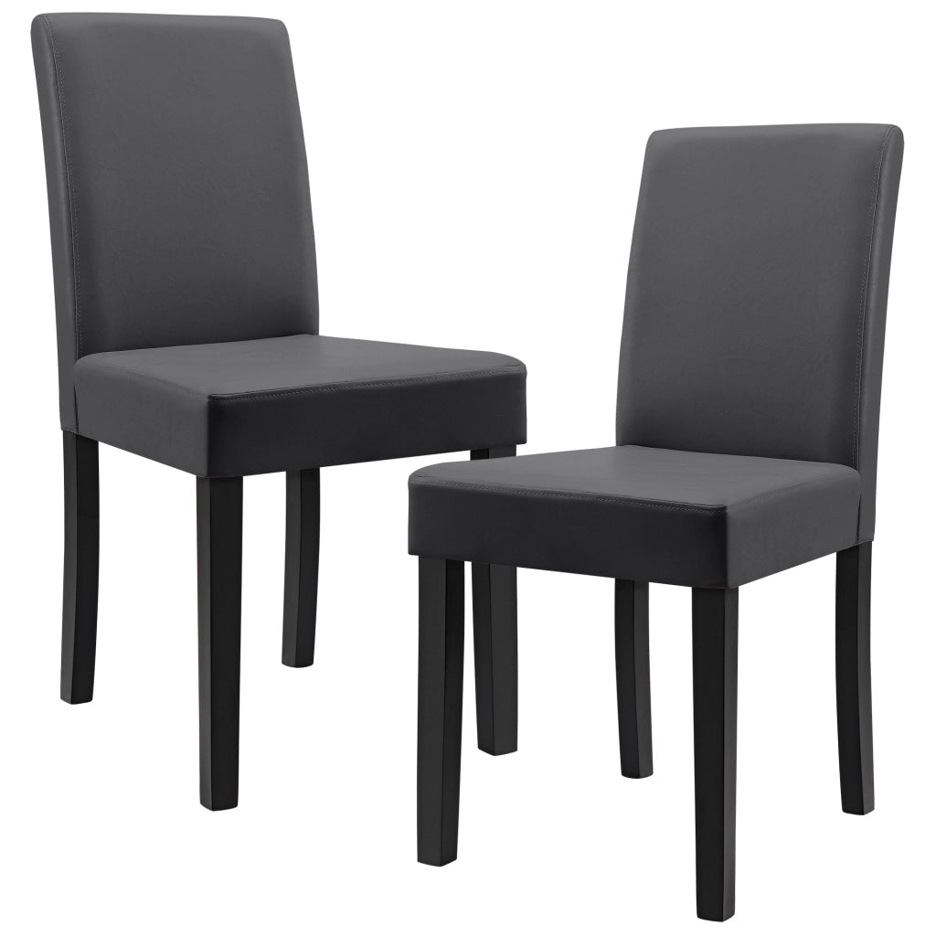 Set Hamburg di 2 Sedie Imbottite da Sala - Grigio Scuro [en.casa]