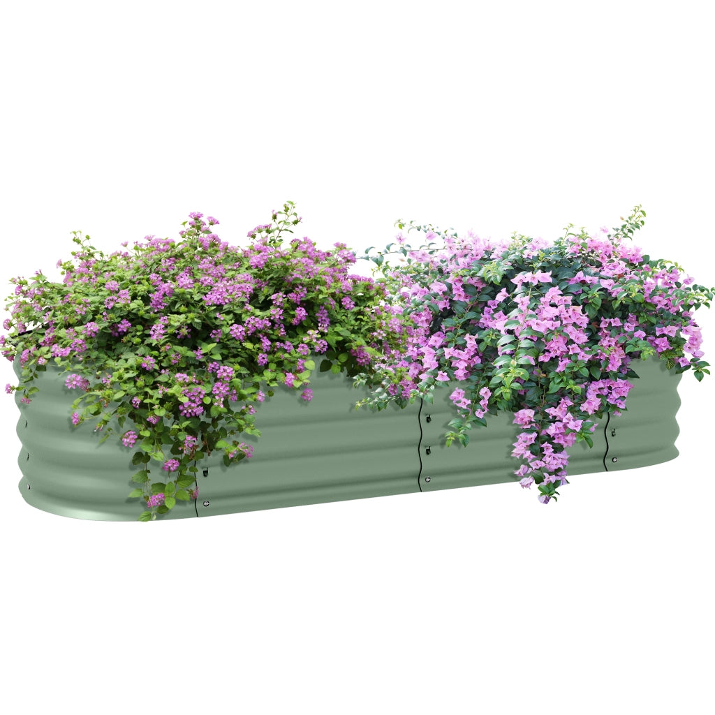 Letto Rialzato Modulare per Orto ¨C Xylo ¨C Acciaio Galvanizzato Verde 150x62x30cm