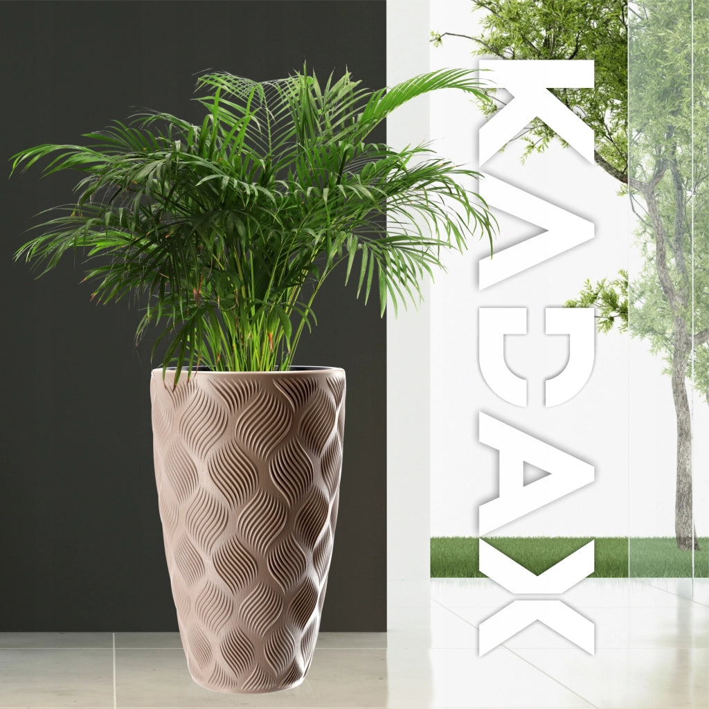 Vaso da fiori KADAX con inserto 58 cm, copertura per vaso da fiori in plastica alta