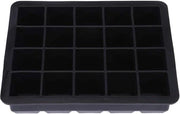 Congelatore per cubetti di ghiaccio con manici di silicone - Nero.