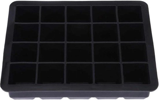 Congelatore per cubetti di ghiaccio con manici di silicone - Nero.