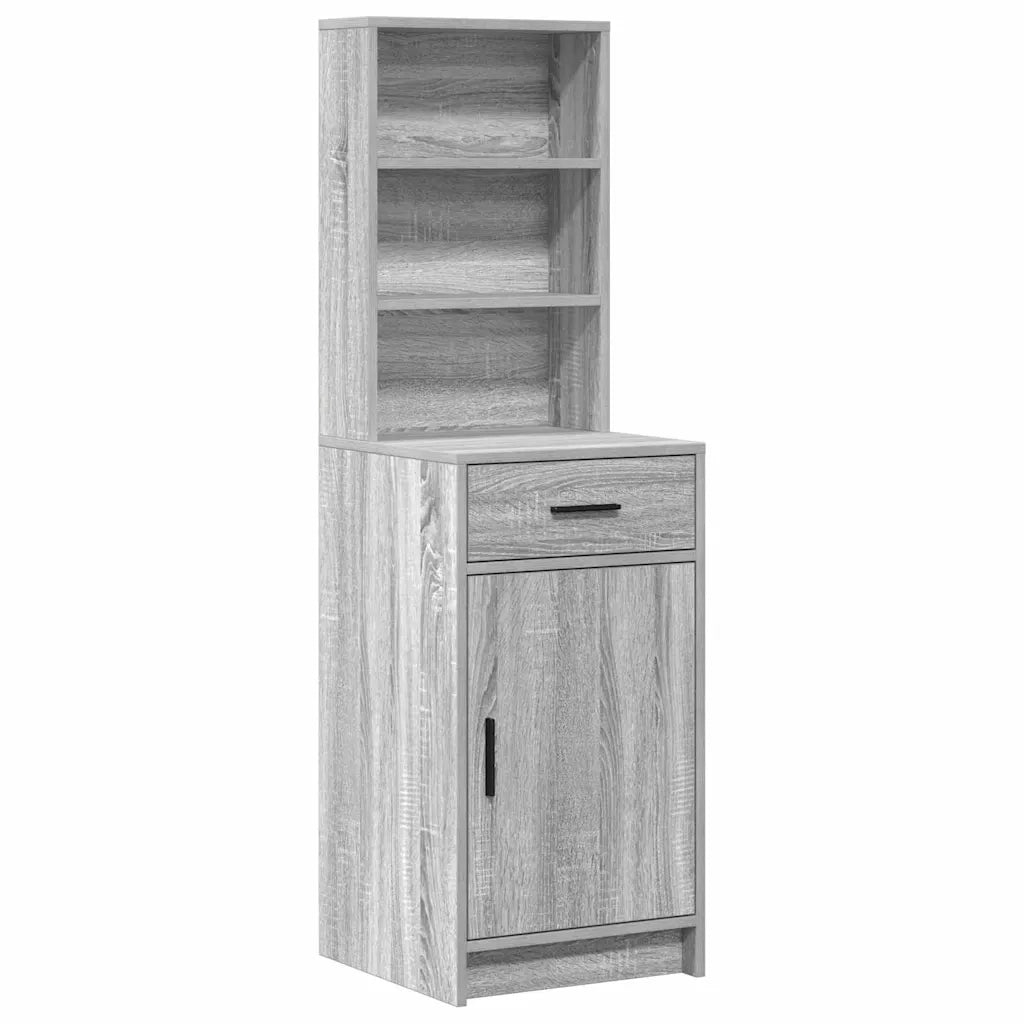 Set da tavolo da trucco con LED con porta 2 pcs Grigio Sonoma 3334277