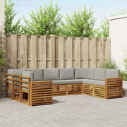 Set divano sezionale con cuscino 9 pcs Grigio Naturale e Chiaro 3375486