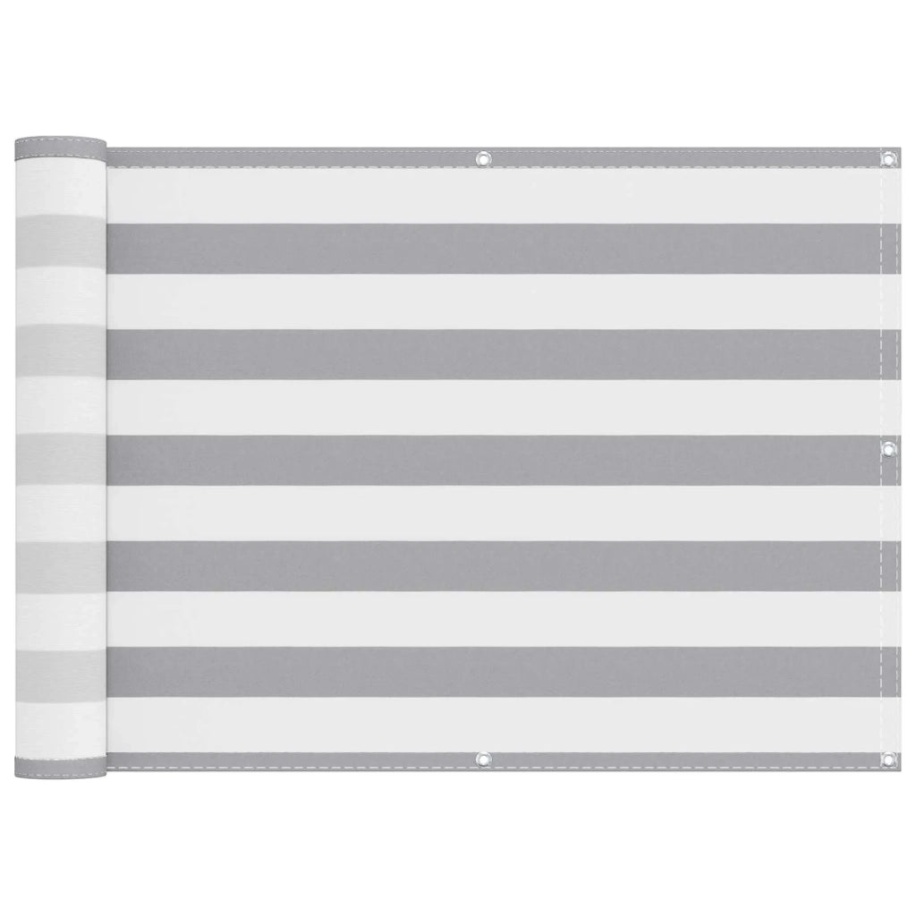 Schermo da balcone Grigio chiaro e bianco 75 x 500 cm 42030927