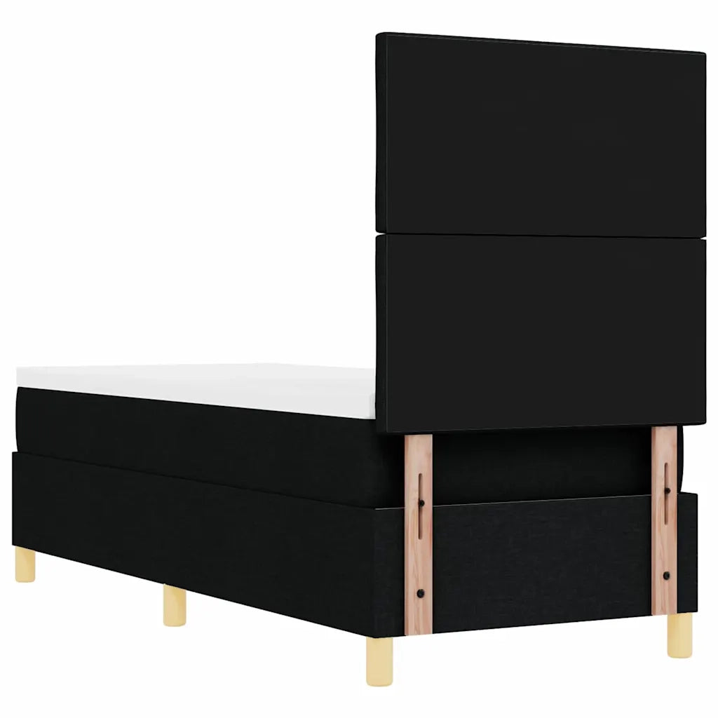 Letto a Sorgente LED con materasso Nero 80 x 200 cm Tessuto 3343133