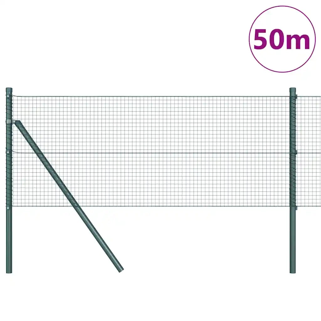 Palo della recinzione Verde 50 x 0,8 m (rete 19 x 19 mm)