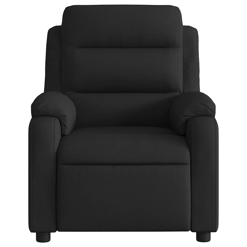Poltrona | Sedia Relax reclinabile in tessuto nero