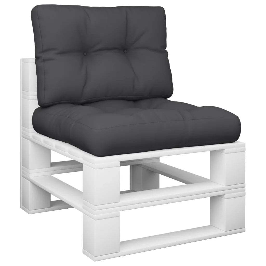 Cuscini per Pallet 2 pz Neri in Tessuto 360652
