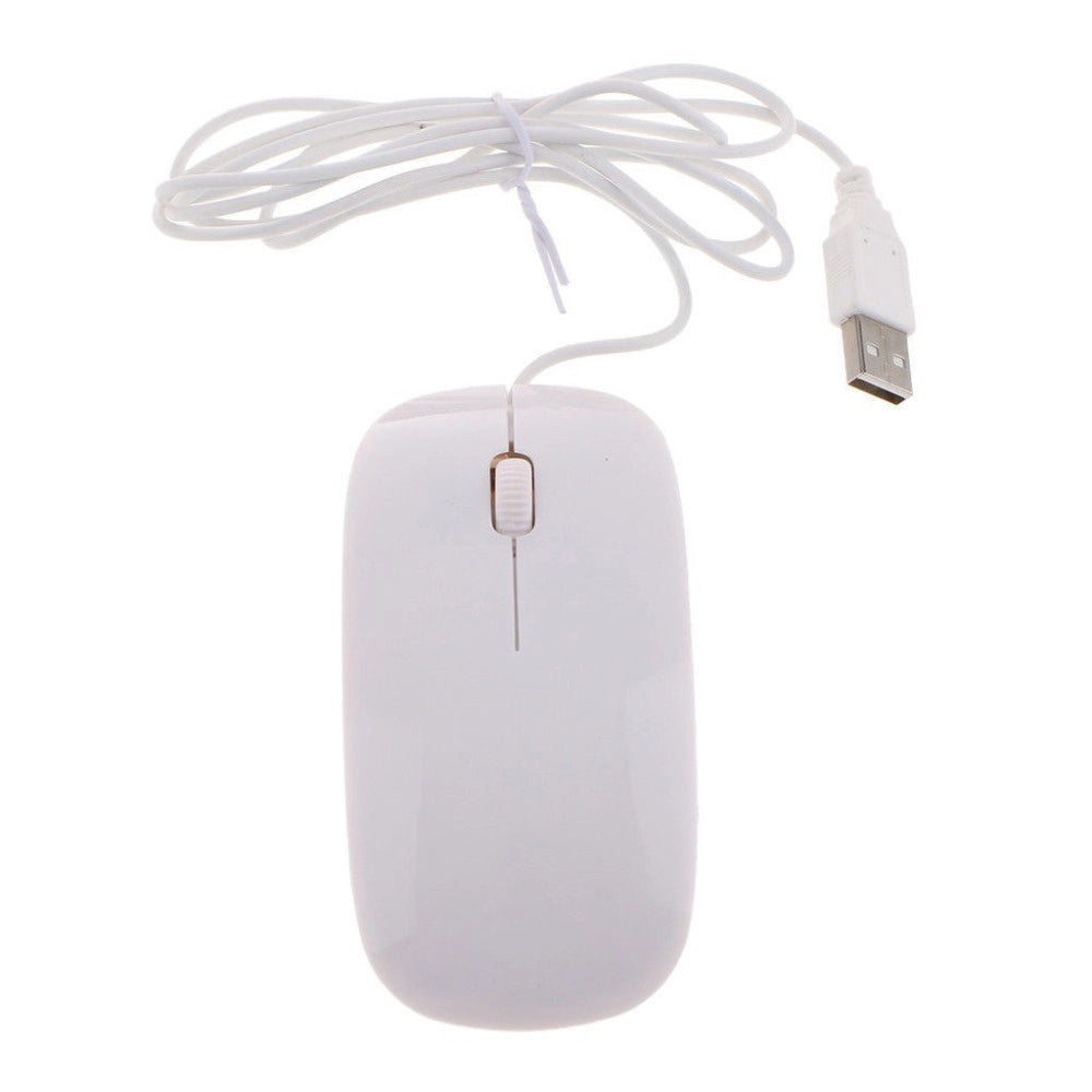 Trade Shop - Mouse Ultra Sottile Slim Cavo Usb 2.0 800-1600dpi Pc Notebook Plug&play -