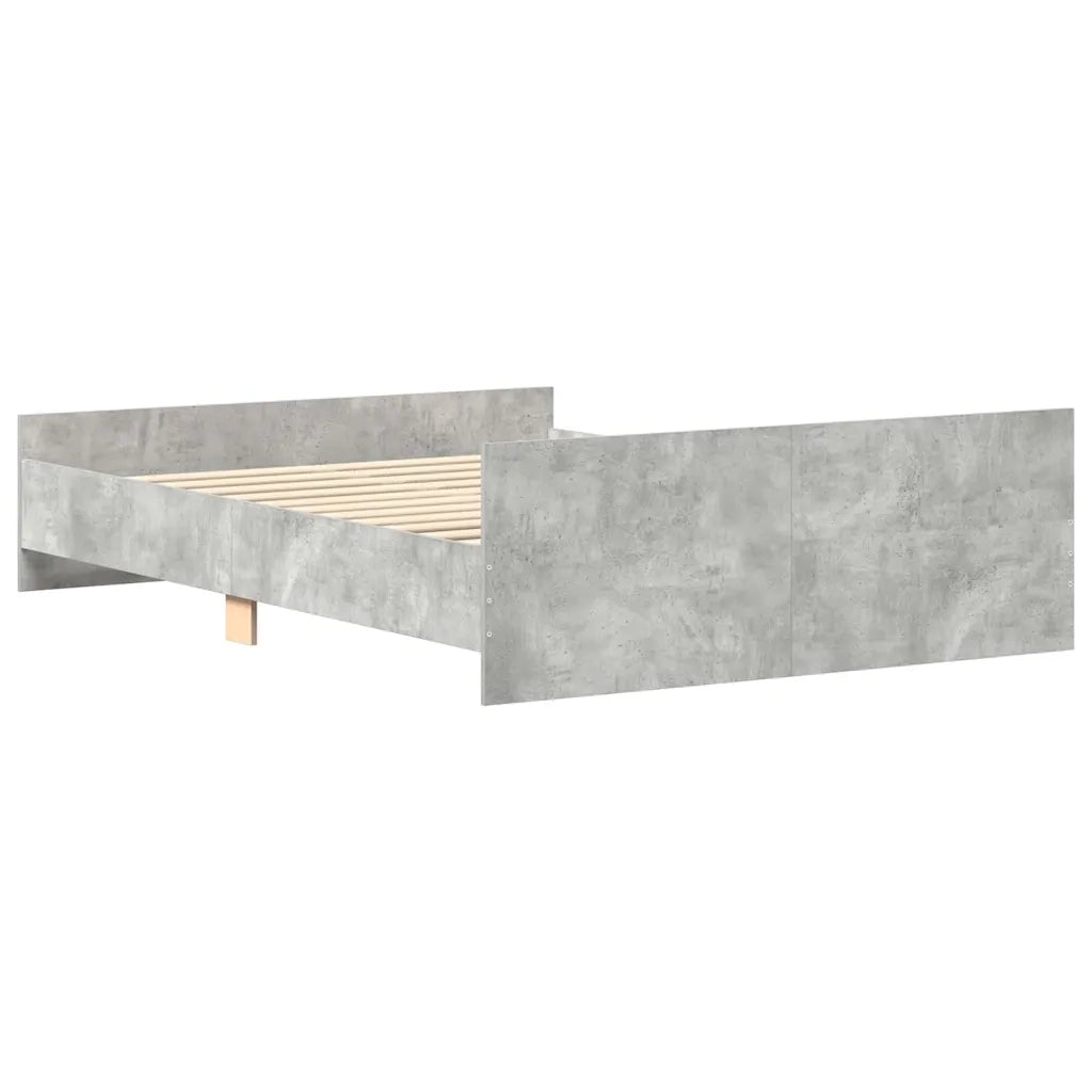 Giroletto con Testiera e Pediera Grigio Cemento 150x200 cm