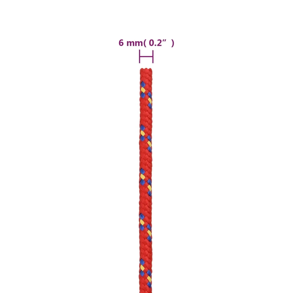 Corda | Fune per barca Rossa 6 mm 250 m in Polipropilene