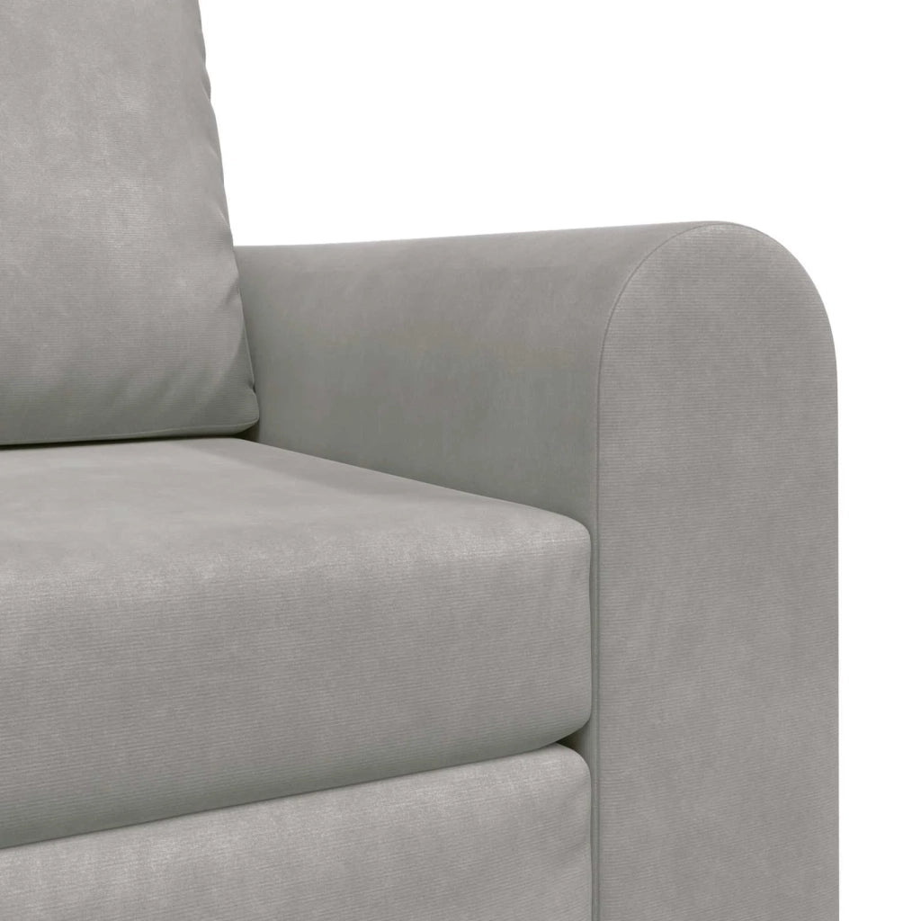 Divano letto Grigio chiaro 98 x 71 x 83 cm Velluto 4106666