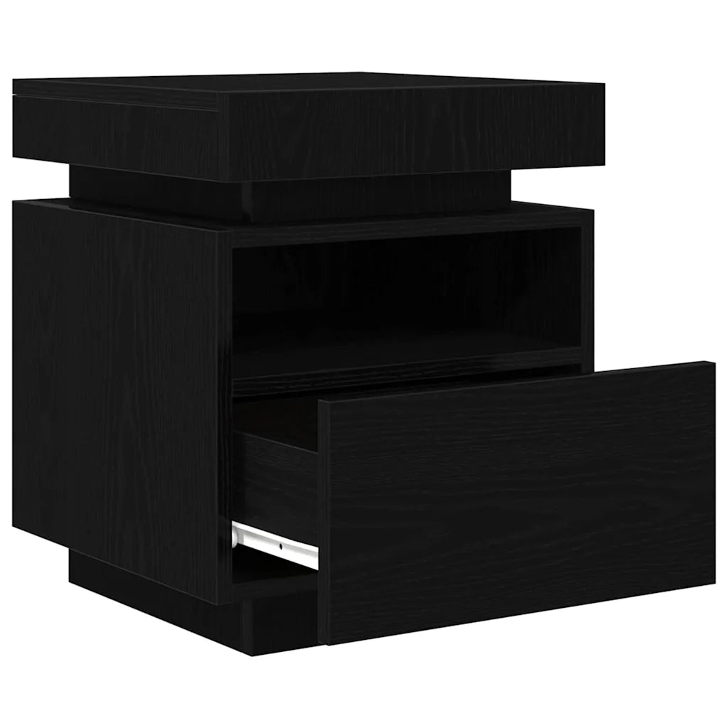 Armadio da Notte 2 pcs Rovere Nero 40 x 39 x 48,5 cm 862187