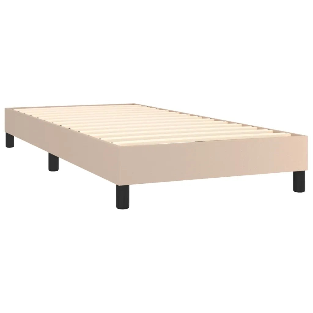 Giroletto a Molle con Materasso Cappuccino 100x200cm Similpelle 3130648