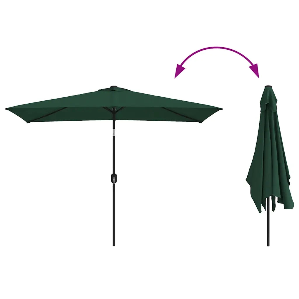 Parasole rettangolare 200 x 300 cm Verde