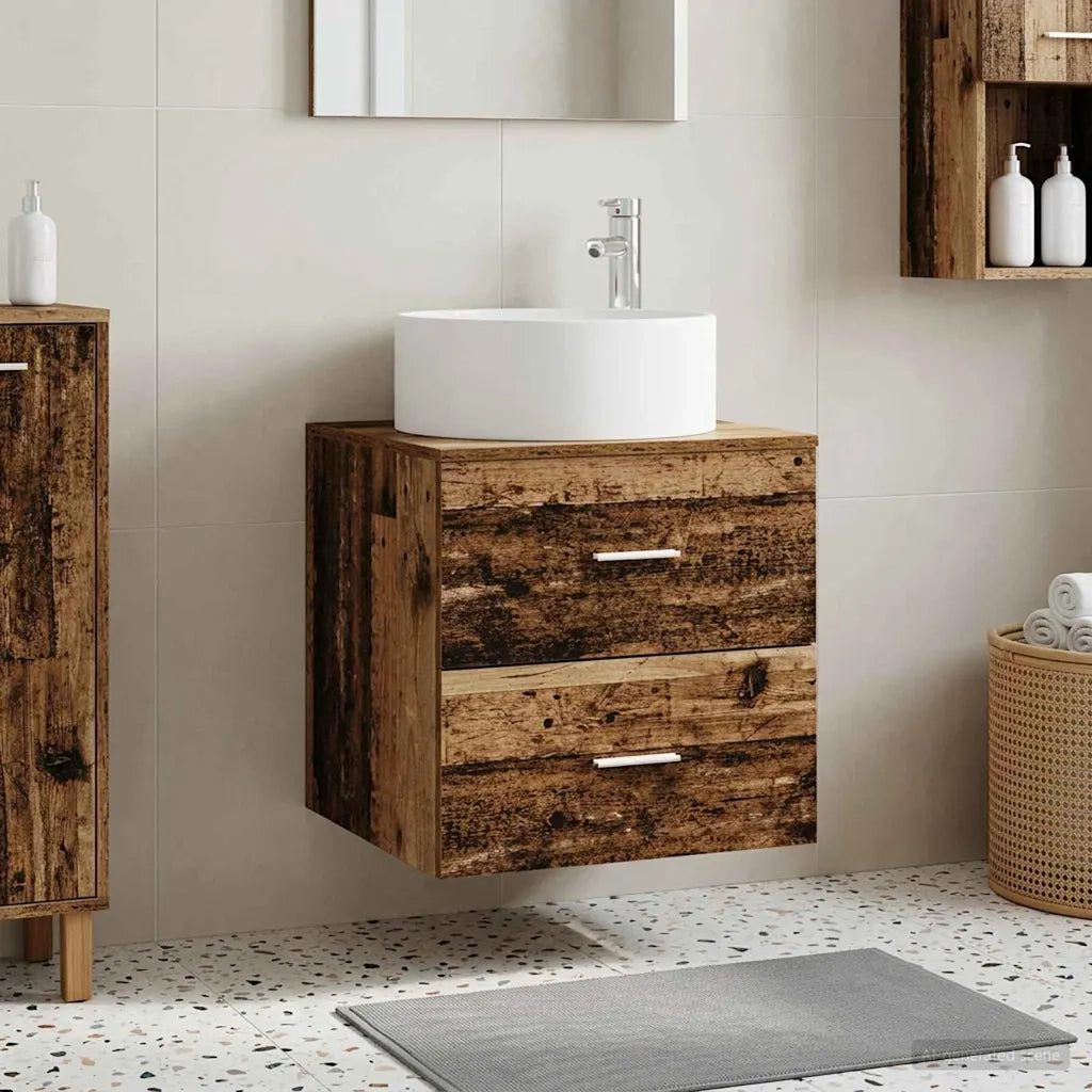 Mobile Lavabo da Parete Legno antico 49,5 x 44,5 x 65,5 cm 890324