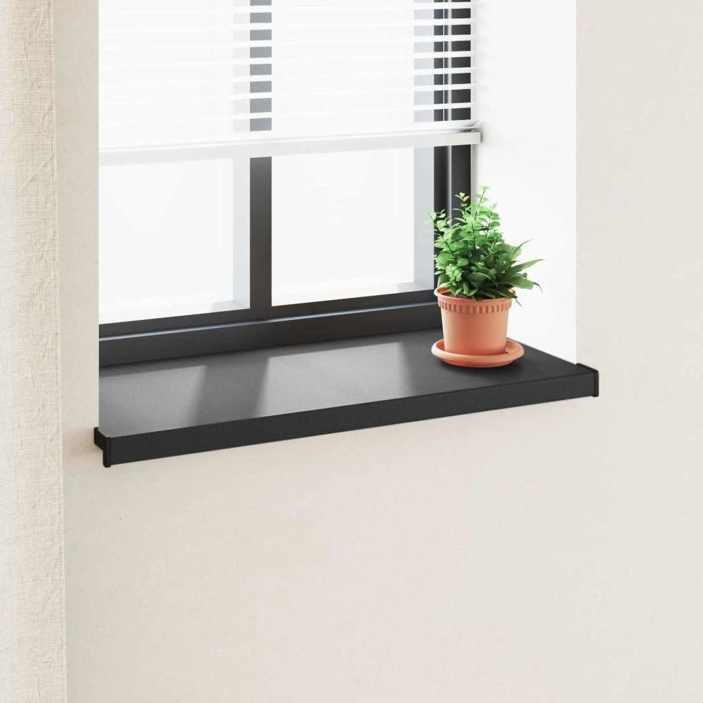 Soglia della Finestra Nero con Venature del Legno PVC CFW7704028