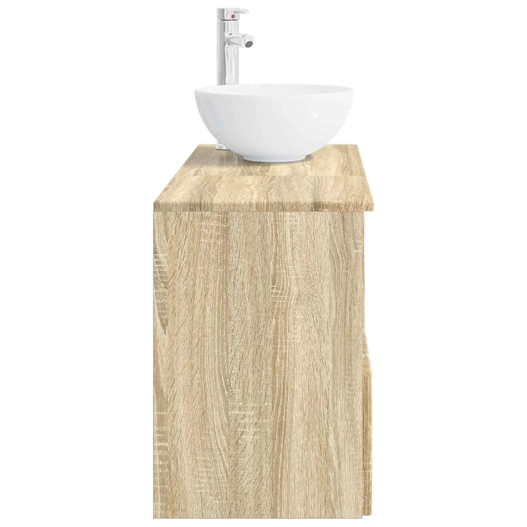 Set di mobili per il bagno 2 pz Rovere Sonoma 3404026