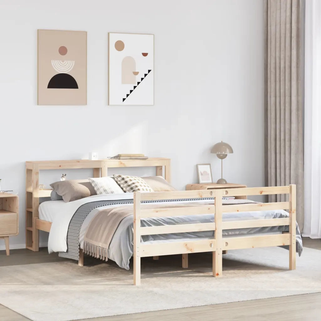 Letto senza Materasso 120x200 cm in Legno Massello di Pino
