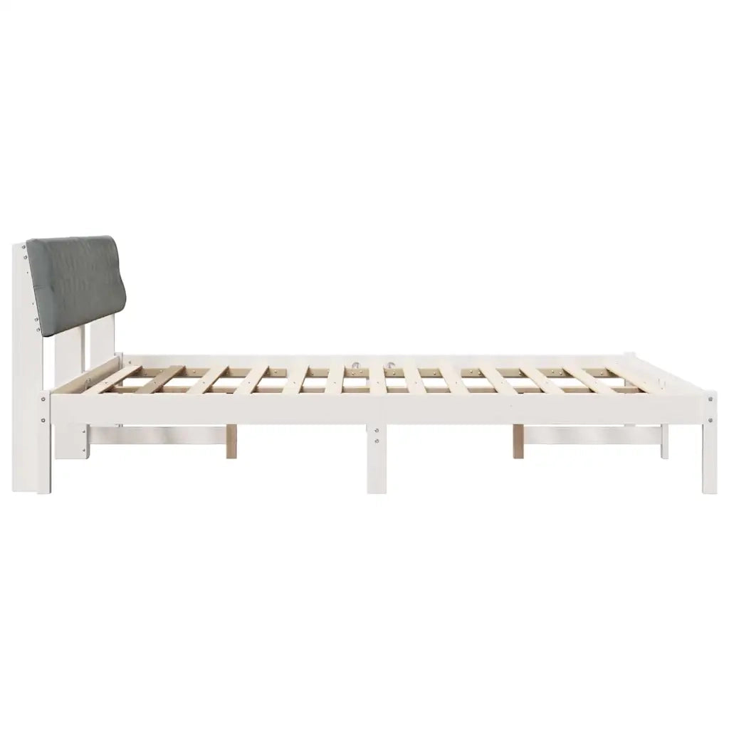 Struttura del Letto Bianco e grigio chiaro 180 x 200 cm