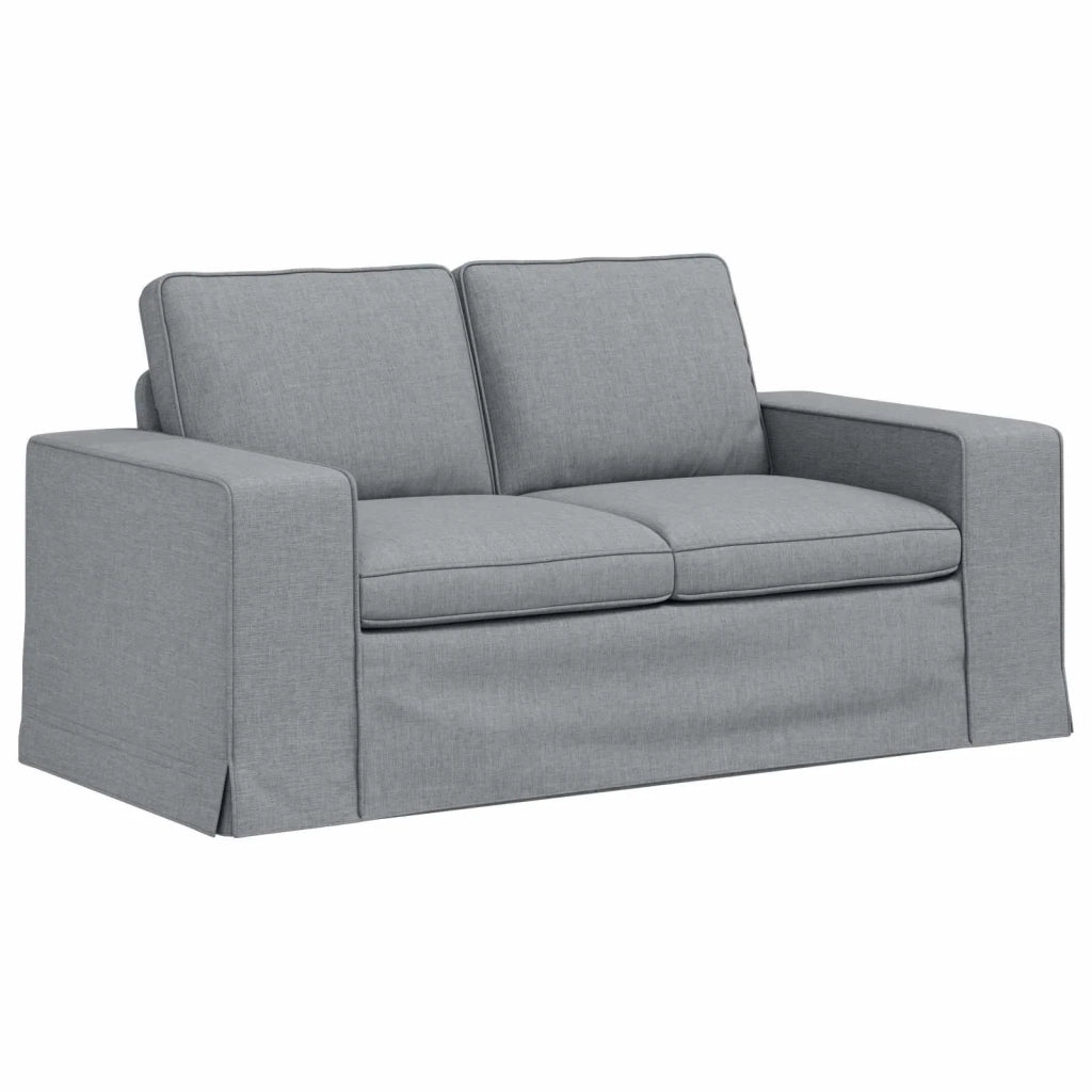 Set di divani 2 pcs Grigio chiaro 162 x 80 x 82 cm Tessuto 3407500
