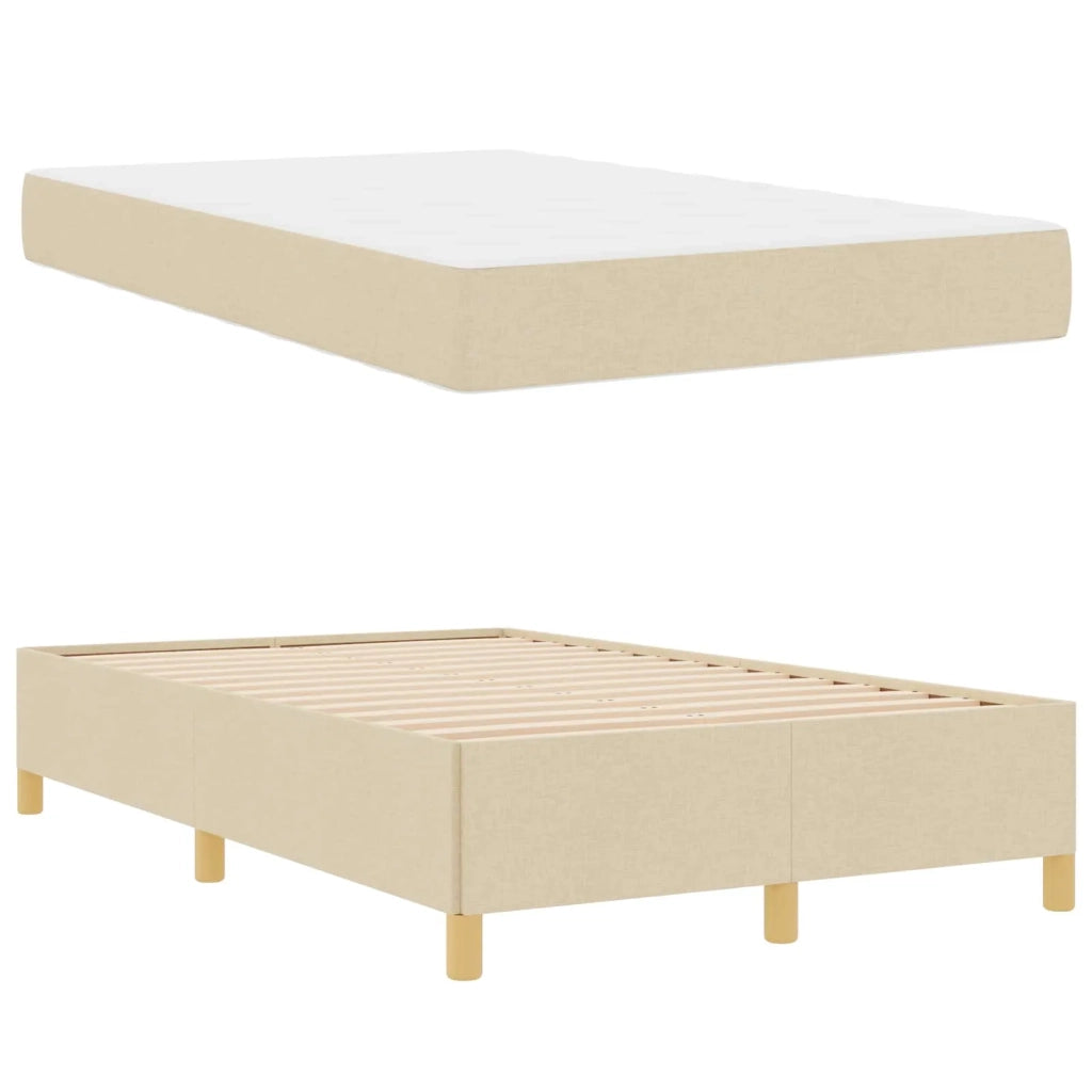 Struttura del letto con materasso Crema 120 x 200 cm Tessuto 3398932
