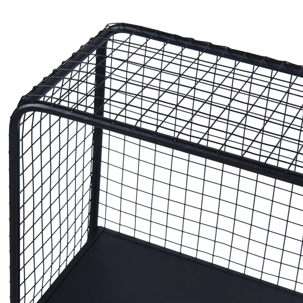 Scaffale da Terra Volda 90 x 50 x 19 cm Nero [en.casa]