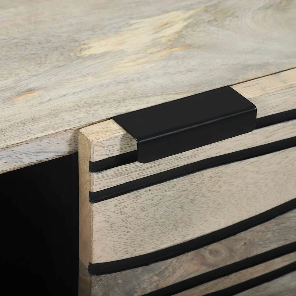 Credenza Bianco 80 x 33 x 75 cm legno massello di mango 4017999