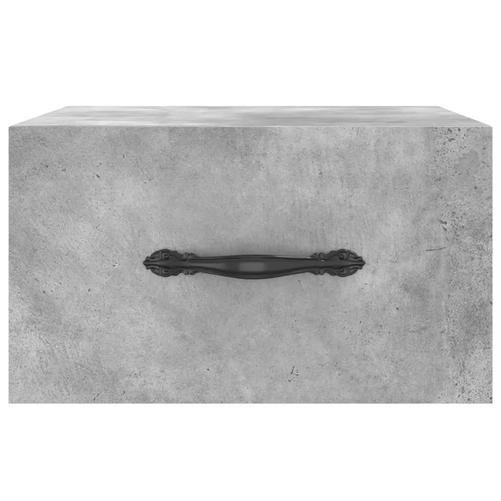 Comodino | Armadio da Notte | Mobiletto da notte a Muro Grigio Cemento 35x35x20 cm