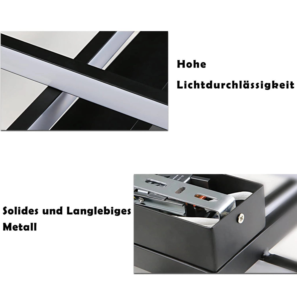 ZMH Lampada da soffitto LED moderna geometrica rettangolare 100cm per soggiorno camera