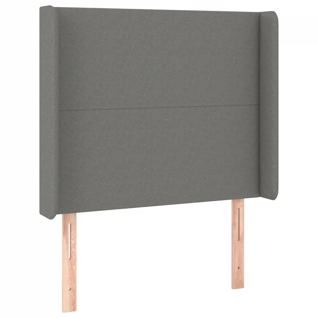 Testiera a LED Nera 103x16x118/128 cm in Tessuto 3123760