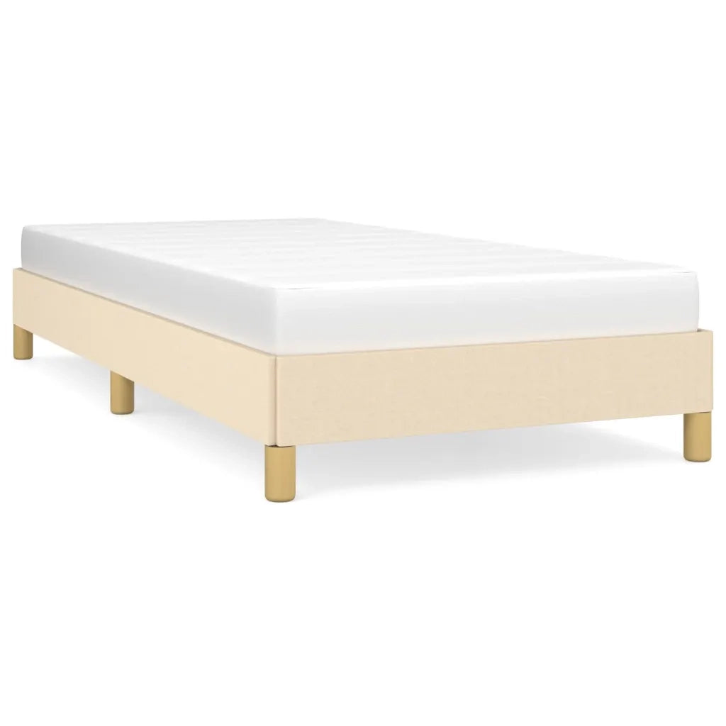 Letto singolo | Letto per adulti | Giroletto senza Materasso Crema 80x200 cm in Tessuto