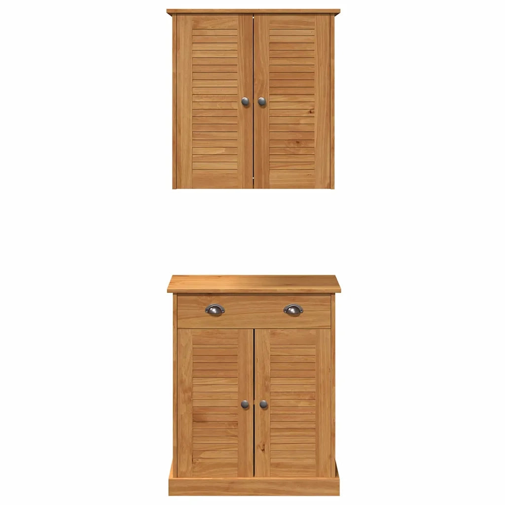 Set di mobili per il bagno VIGO 2 pcs Marrone e Marrone Miele 3328541
