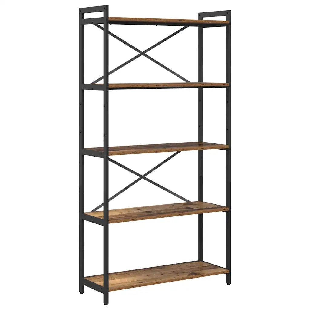 Libreria-Scaffale per Libri-Mobile di Stoccaggio Legno vecchio 80 x 30 x 155 cm Legno multistrato