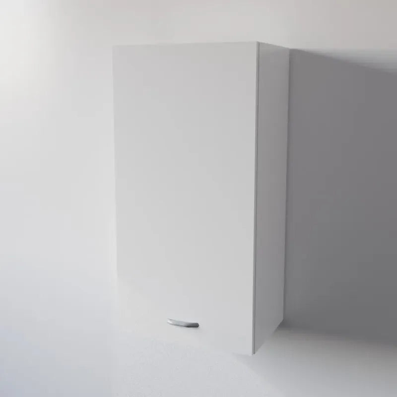 Pensile Cucina  in Legno Nobilitato Bianco Mobile Alto con 1 Anta, Pensile Componibile Moderno Made in Italy (H90XL40XP33cm)