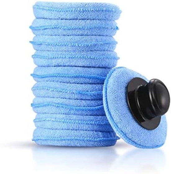 Set di 10 applicatori di cera per auto - Microfibra applicatori con manico