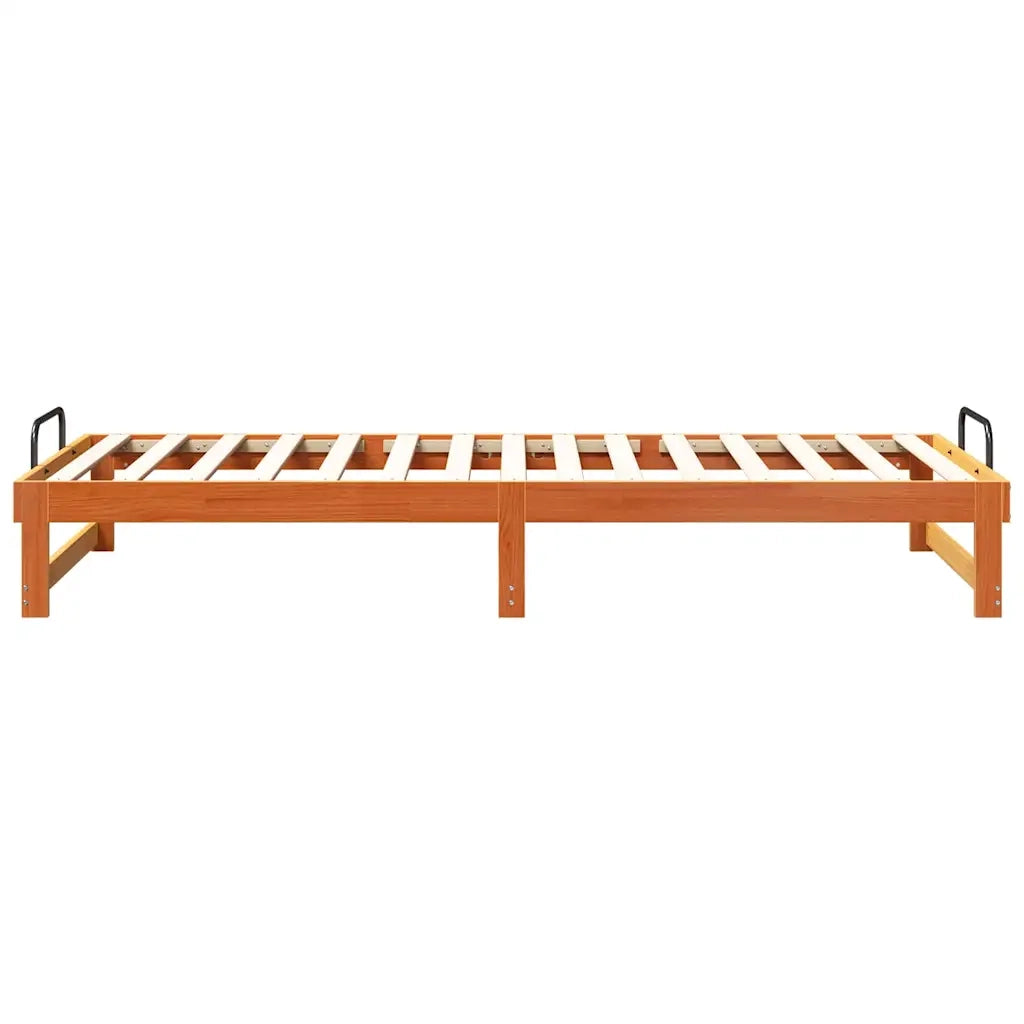 Struttura del letto Marrone 80 x 220 cm Pino massello 873168