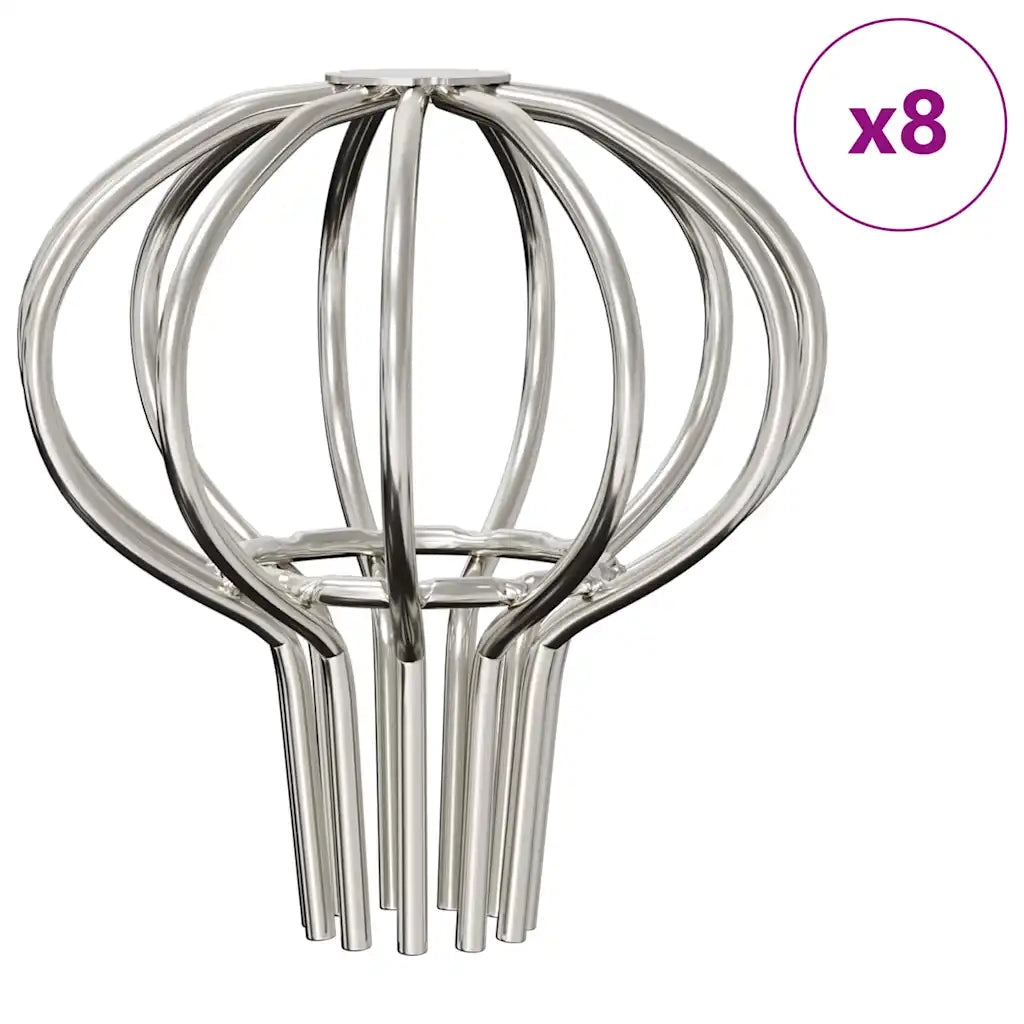 Protezione Foglie per Grondaia 8 pcs Argento 50 mm