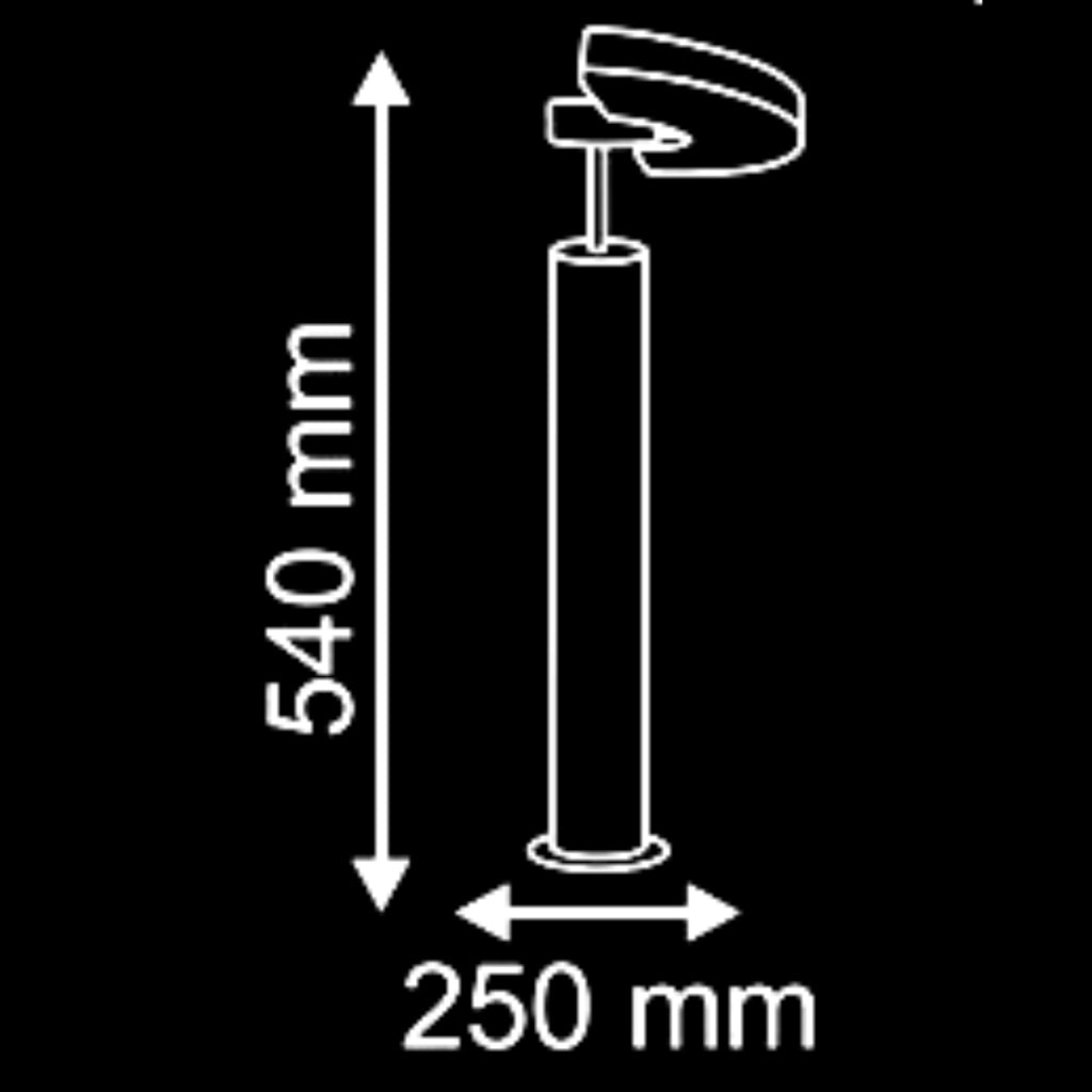 Lampada esterna LED 54cm IP54 nera 6500K Modena Polux