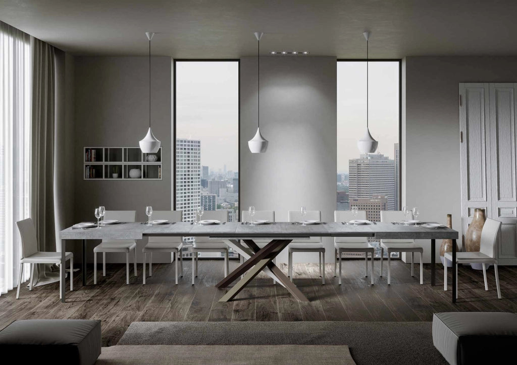Tavolo Allungabile 130-390x90x77 cm Volantis Cemento