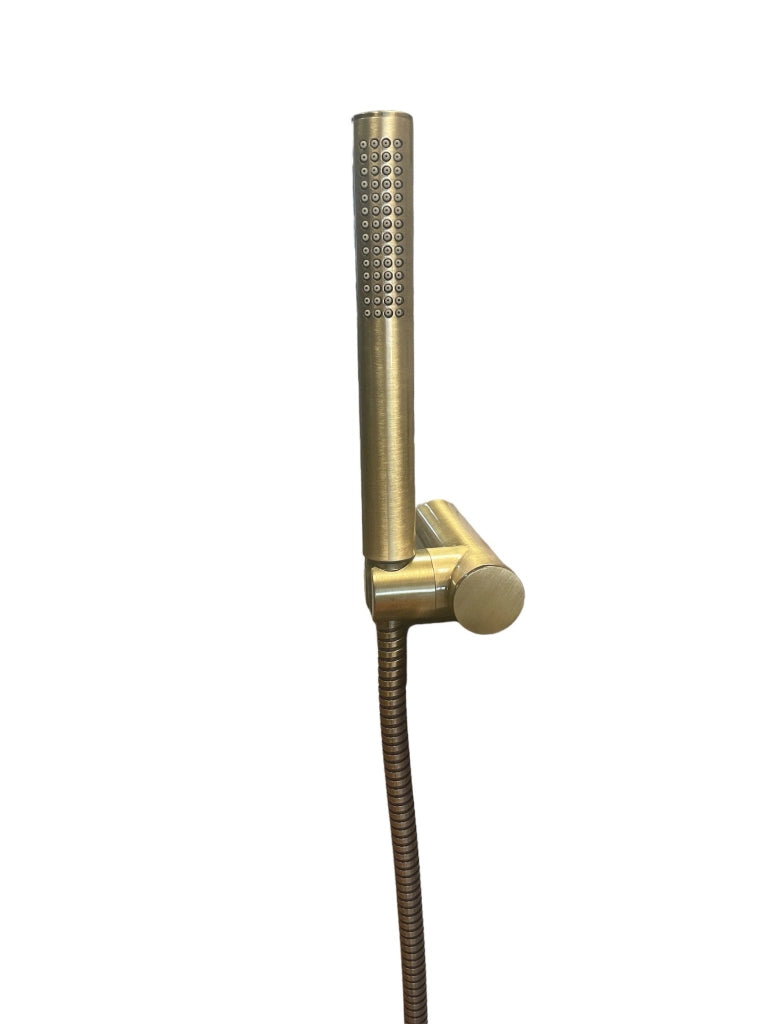 Set doccia bronzo, finitura vecchio ottone con supporto doccia e flessibile