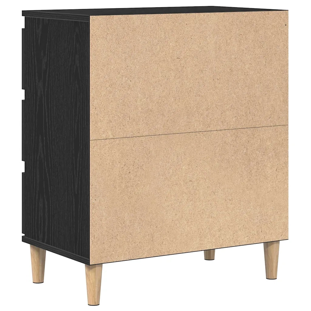 Credenza Rovere Nero 60 x 35 x 70 cm Legno multistrato 862595