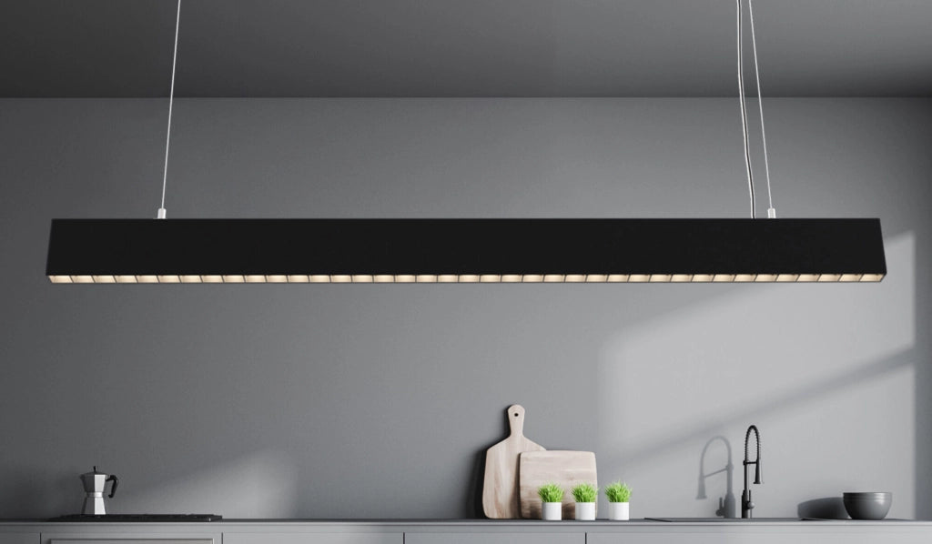 Maytoni Points lampada sospesa LED 40W nera 106cm 4000K