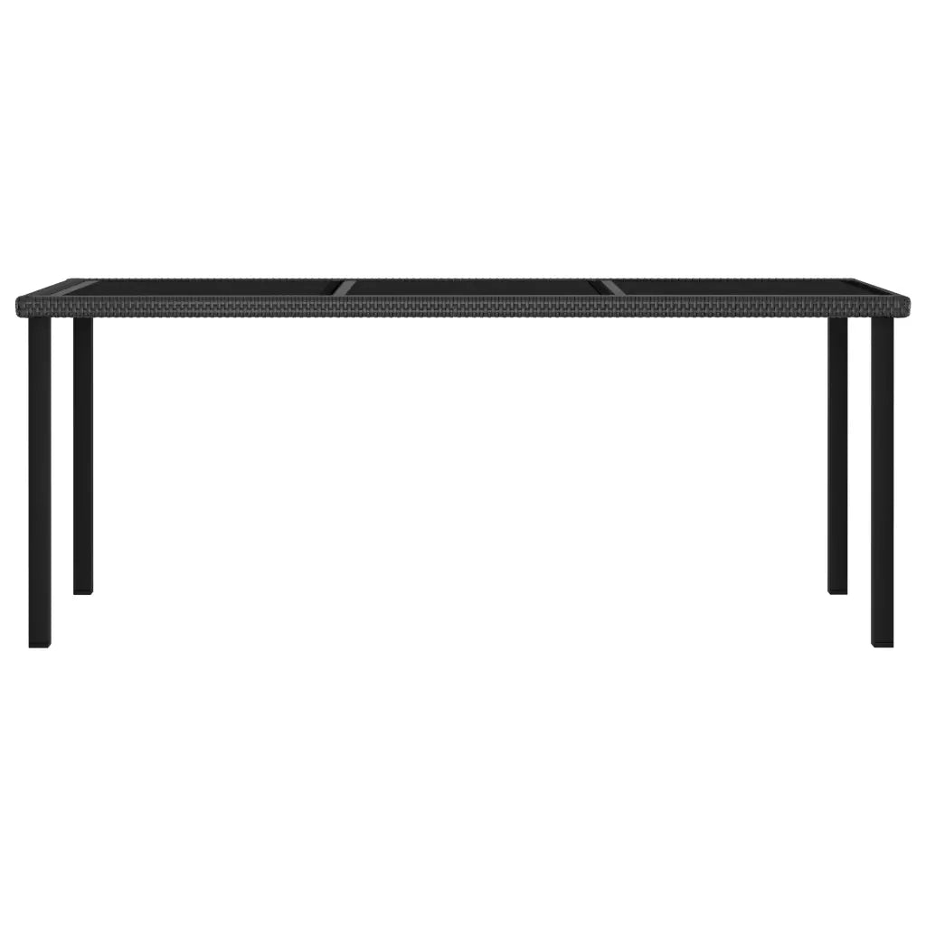 Set da Pranzo da Giardino 9 pz in Polyrattan Nero 3065710