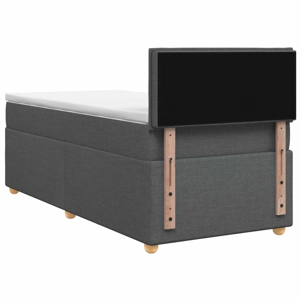 Letto box spring con materasso Grigio Scuro 90 x 190 cm Tessuto 3451050