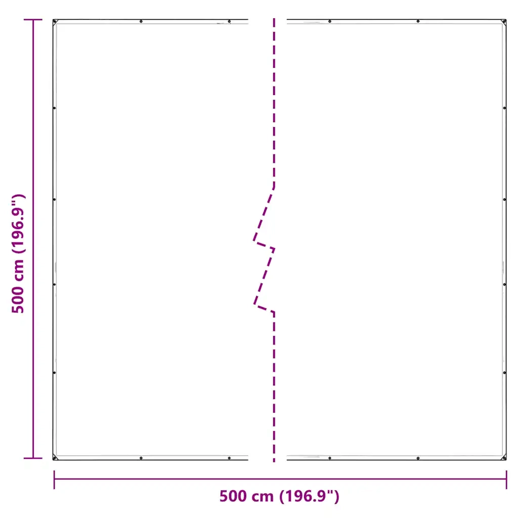 Telone Trasparente con Occhielli 5x5 m in PVC 4018612