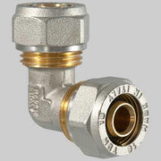 Raccordo a compressione curvo doppio  32 x 32     T.D.M.