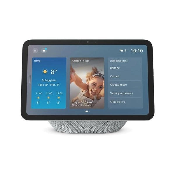 Assistente vocale amazon b0dtqwyzff echo show 8 newest glacier white